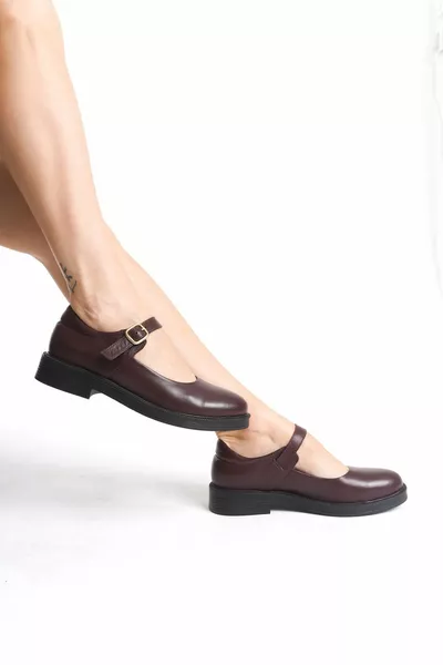 Ernila Shoes Cuir véritable Hard Hat Mocassins Chaussures pour femmes