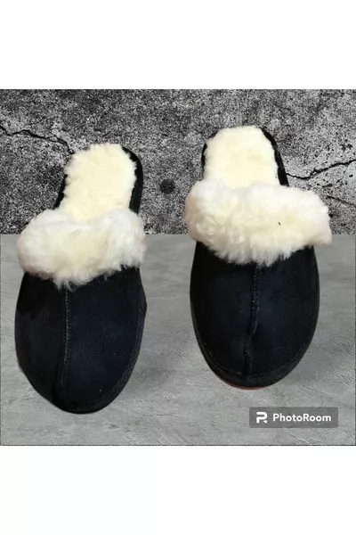 Unisex non-slip insole fur house slippers