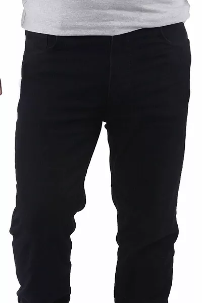 Big Jeans Black Classic Fit Plus Size High Waist Straight Leg Men's Jeans