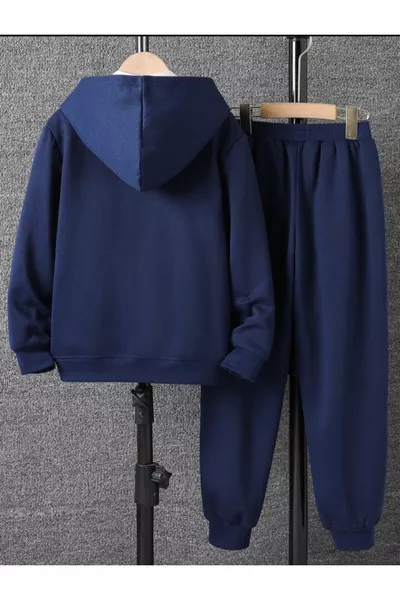 Children's tracksuit with NY printed hoodie