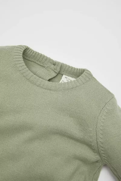Baby Boys' Crew Neck Basic Plain Knit Sweater au