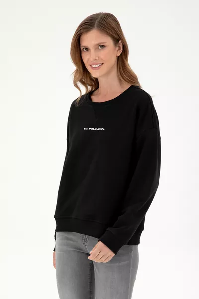 Felpa Donna Girocollo Nera 