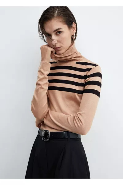 Pull à col roulé en fine maille