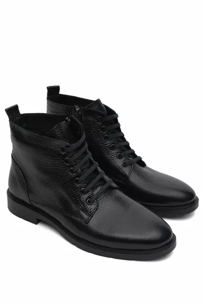 الرجال الأسود عارضة تناسب جلد طبيعي الدانتيل متابعة أحذية رجالية قصيرة