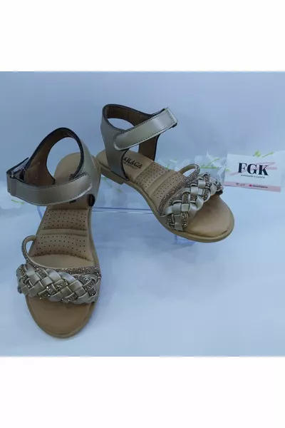 STONE DETAILED GIRLS' SANDALS