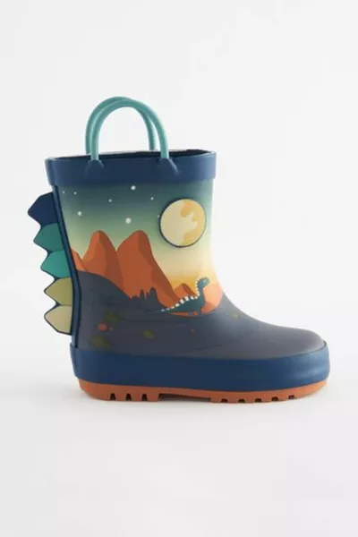 Dinosaur Patterned Waterproof Rain Boots