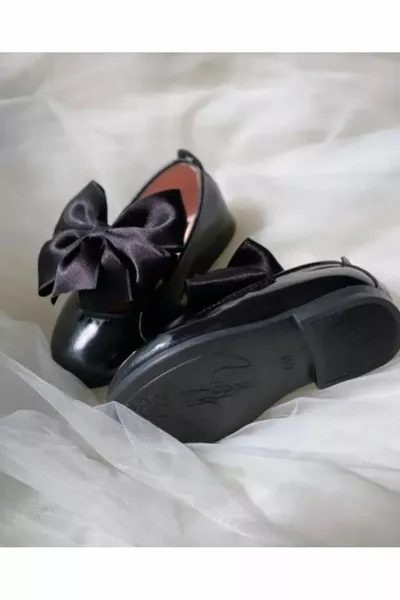 الفتيات الأسود براءات الاختراع الجلود القوس العظام أنيقة الباليه الشقق