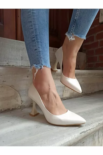 Dames Parelmoer Kleur 9 cm Hakken