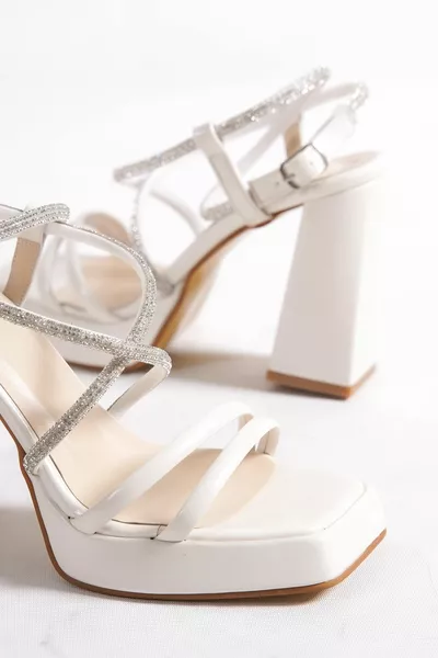 عبر التفاف الحجر المرأة منصة أحذية عرق اللؤلؤ