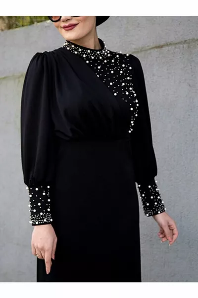 Parel Gedetailleerde Jurk voor Speciale Gelegenheid