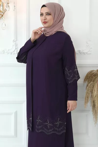 المرأة البرقوق ستار الليزر الحجاب مساء اللباس