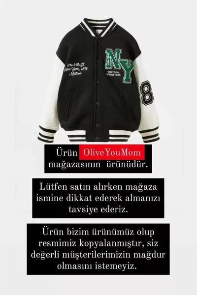 Blouson universitaire unisexe original New York Patch appliqué