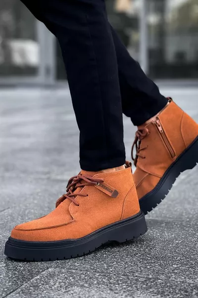 PAVRİ Мужские ботинки на толстой подошве на шнуровке TABA SUEDE-CHE