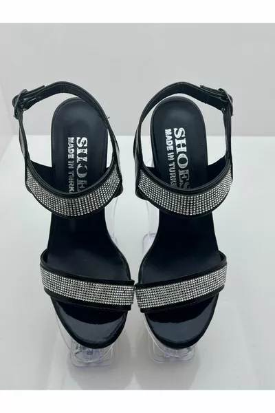 SANDALI CON TACCO DA DONNA LUCIDI-STONE