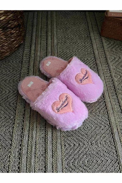 Пухкаво сърце фигурно Penduf Дамски домашни чехли Пухкави чехли Пакет зестра
