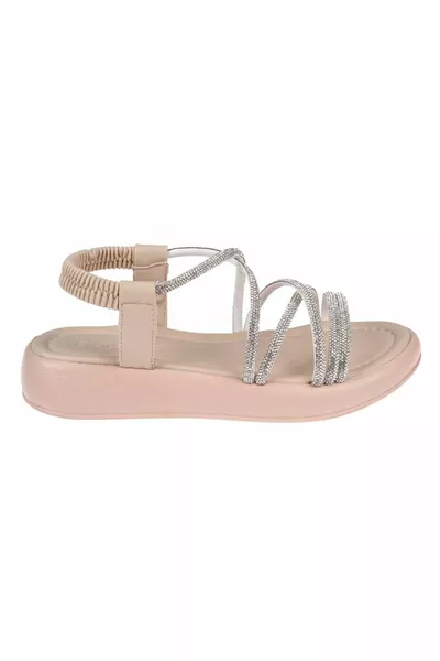 Women's Sandals with Stones  Beige