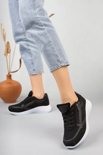 Сетчатые кроссовки на боковой молнии