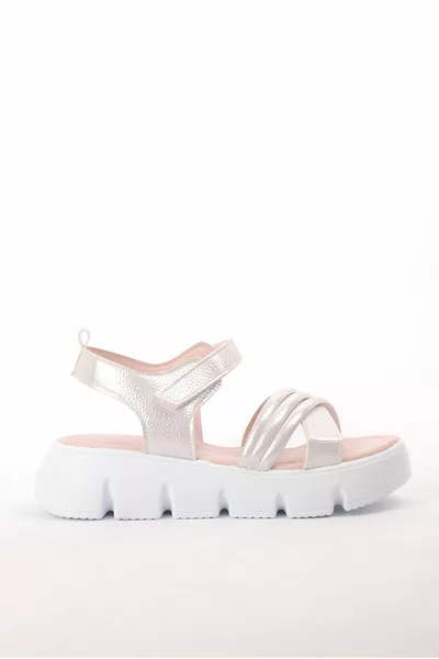 Zilveren casual sandalen voor meisjes