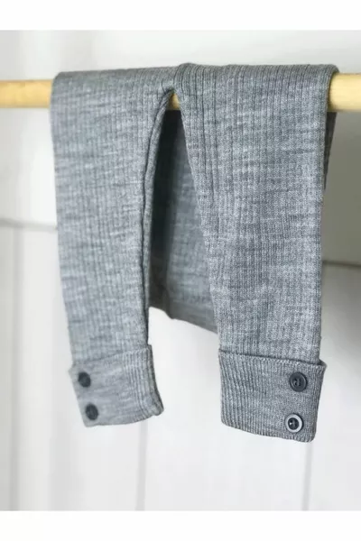 Ballerikizler Legging en maille côtelée à boutons