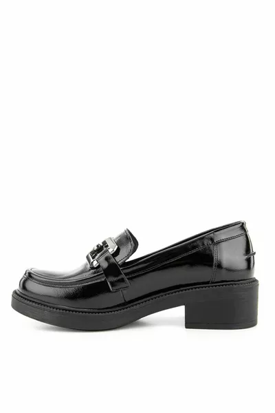 Mocassins Femme Cuir Noir 