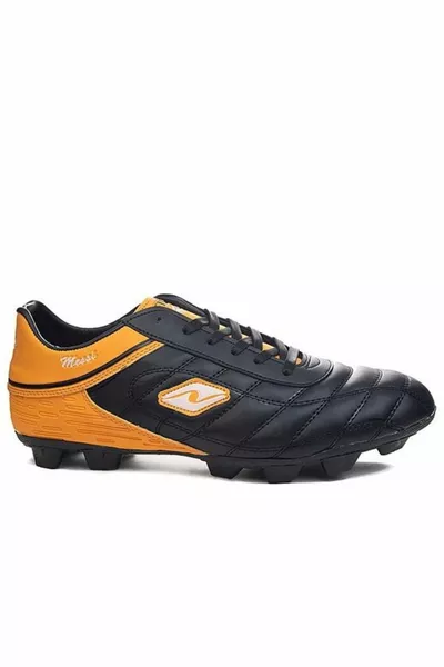 Черные желтые мужские футбольные бутсы большого размера