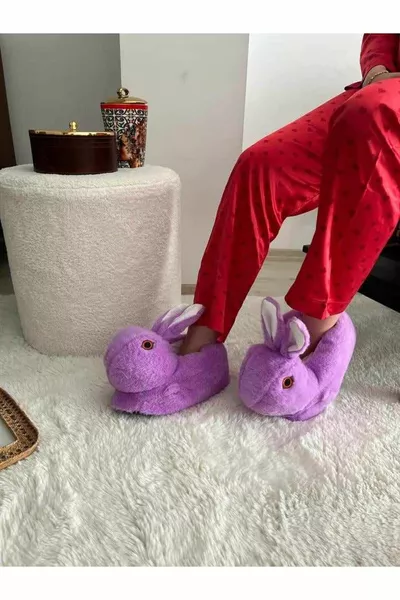 أرنب الرقم القطيفة باندوف المنزل باندوفو البيت أحذية البيت أحذية البيت الحفاظ على دفء القدم