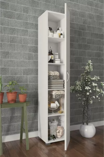 Armadio con un'anta e 5 ripiani