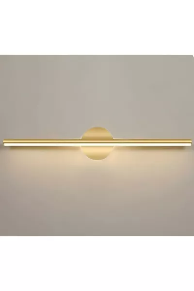 Moderne Draadloze Plug-and-Play LED Wandlamp op Batterijen voor Badkamer, Schilderij, Spiegelverlichting, Oud Goud, Batterij Inbegrepen