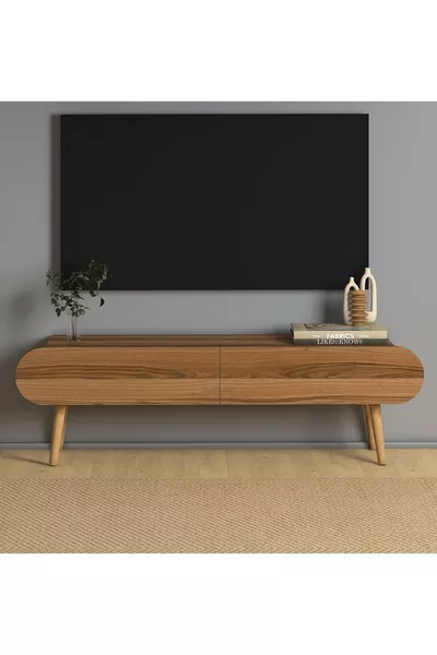 Lotus TV Stand  Cm Walnut