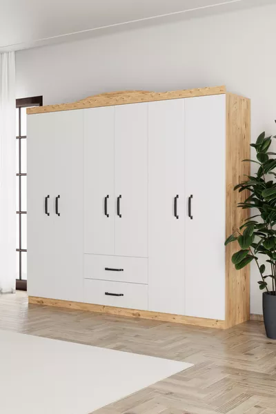 Selin Wardrobe with 6 Doors and 2 Drawers
