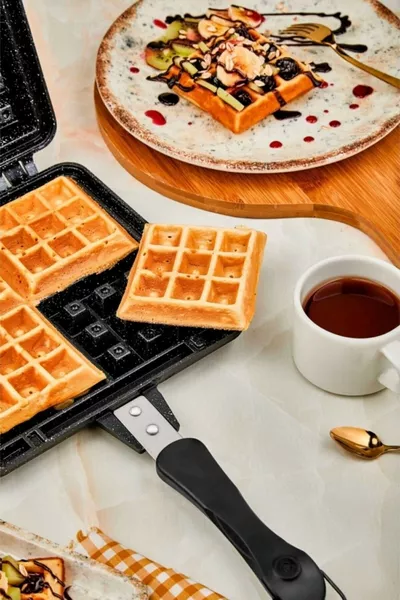 Zwarte Wafelpan