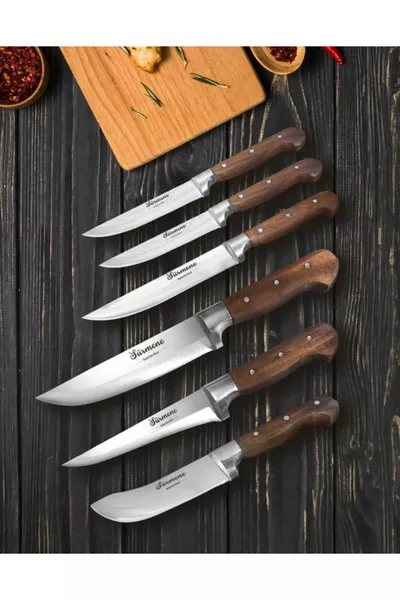 Six-Piece Kitchen, Meat, Vegetable, and Butcher Set.