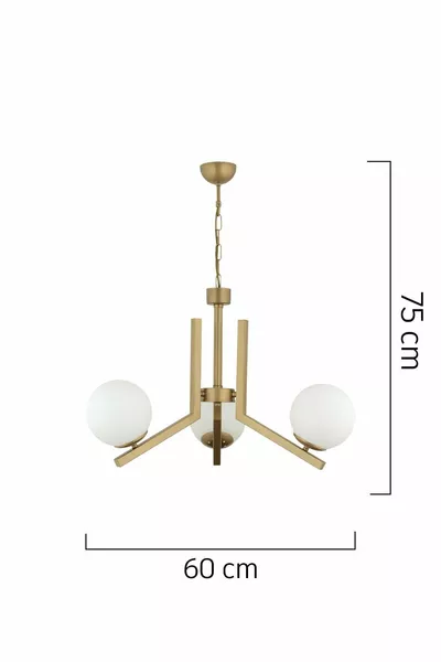 Morgan 3-Lichts Verouderd Beschilderd Wit Glas Modern Jongerenkamer Slaapkamer Woonkamer Hanglamp