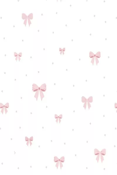 Zümrüt Kids -1 Детски тапет с розова панделка 5 м²