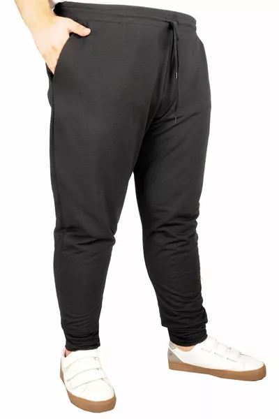 Mode XL Plus Size Recycled Sweatpants Darpaça  Black