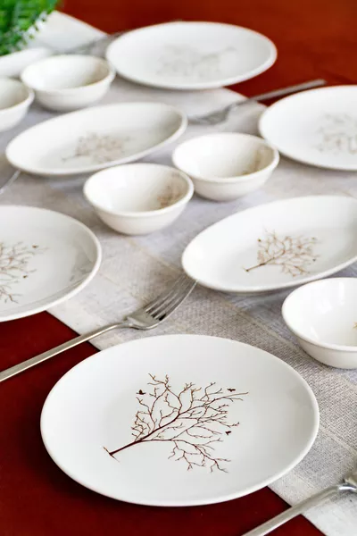 Hayat Ağacı  Parça 6 Kişilik Porselen Kahvaltı Takımı