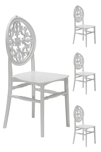 4 Sedie da Cucina e da Pranzo Venus Bianche