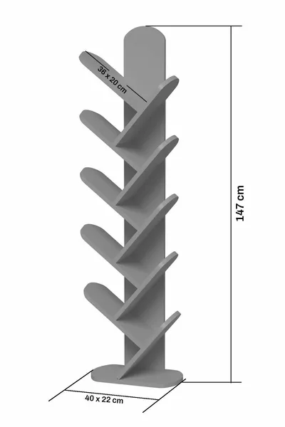 Boekenkast met planken, decoratieve vakken, multifunctioneel, wit, voor thuis of kantoor