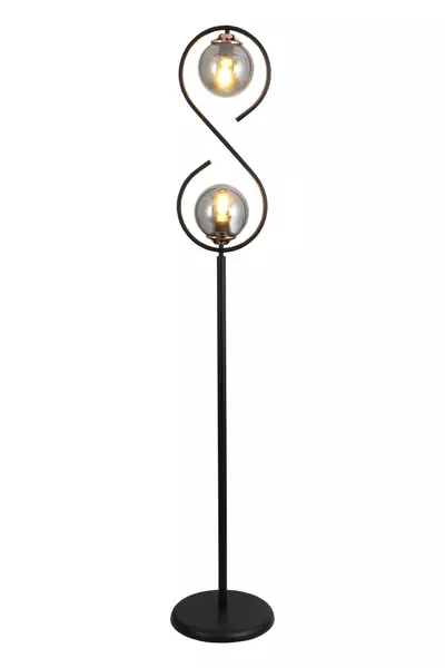 Безкрайни 2 Черни Бронзови Лампи с Димно Стъкло