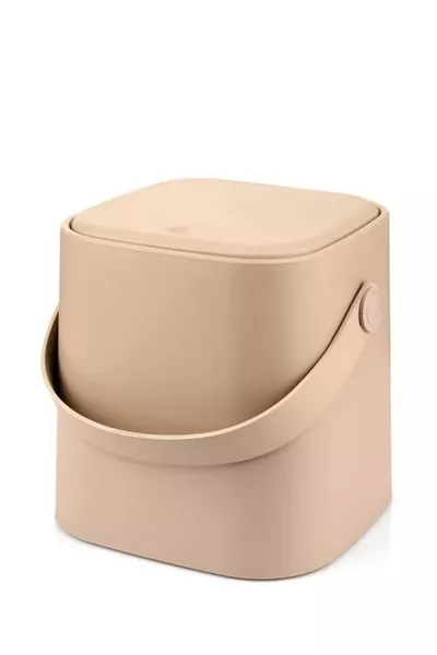 Кухненска кофа за боклук с капак и дръжка за поставяне на плота 4 л - Лате