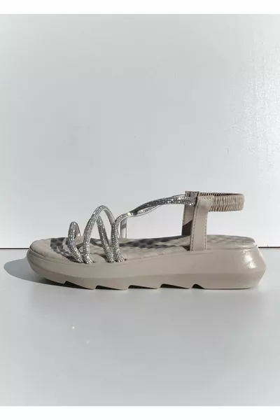 ماشا صنادل نسائية لامعة - أحذية صيفية