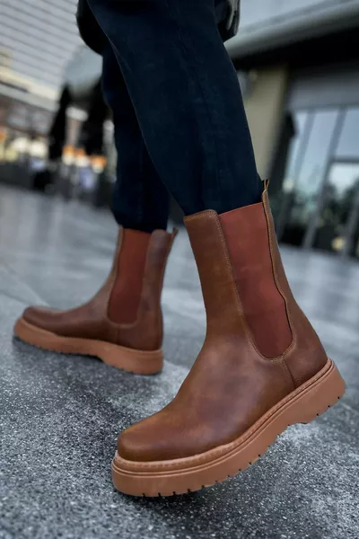 GOSVER: Elasticated Laceless Long Men's Boots TABA - CHE