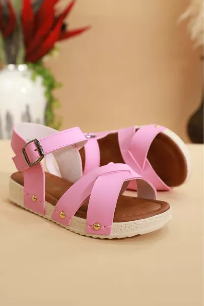  Girls Повседневные босоножки с анатомическими ремешками на подошве