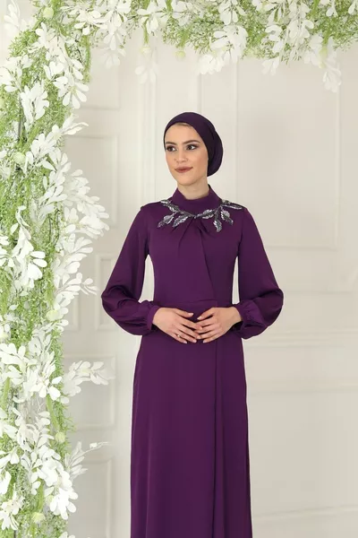 Лиственное Вечернее Платье Камень