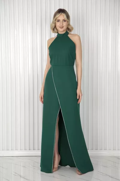 الوقوف الرقبة التفاف شق الحجر طويل مساء اللباس