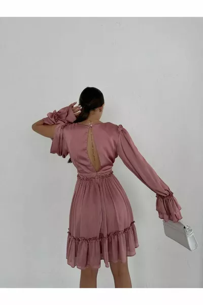 كم مفصلة منخفضة قطع فستان صغير - مساء اللباس وفستان التخرج