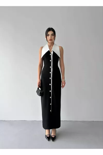 ATLAS MOSQUITO NECK DESIGN LONG DRESS
