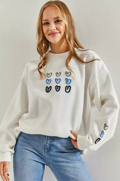 المرأة ثلاثة خيوط أثار القلب المطبوعة قميص من النوع الثقيل