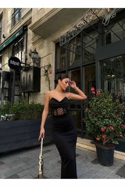 فساتين سهرة السمك الأسود