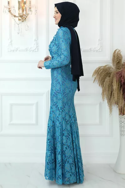 Belinay مساء اللباس الأزرق